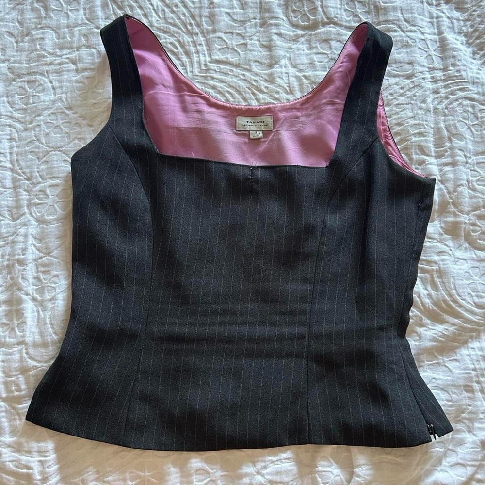 Fitted Pinstripe Top